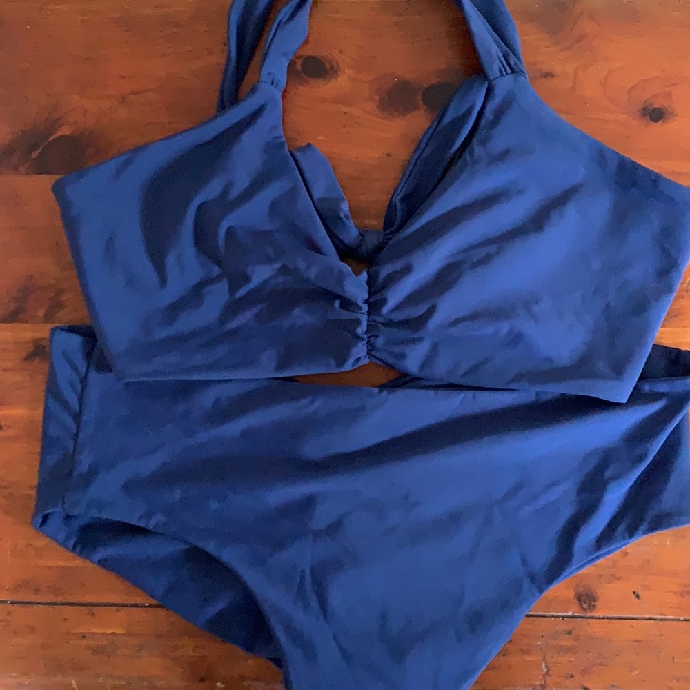 Fused Hawaii Kona bikini top XL blue